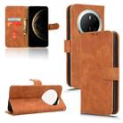 For Huawei Mate 70 Skin Feel Magnetic Flip Leather Phone Case(Brown) - 1