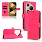 For Huawei Pura 80 Pro 5G Skin Feel Magnetic Flip Leather Phone Case(Rose Red) - 1