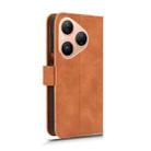 For Huawei Pura 80 5G Skin Feel Magnetic Flip Leather Phone Case(Brown) - 3
