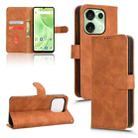 For Umidigi G9 5G Skin Feel Magnetic Flip Leather Phone Case(Brown) - 1