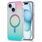 For iPhone 15 Plus Magic Diamond Blu-ray MagSafe Phone Case(Purple Blue Gradient) - 1