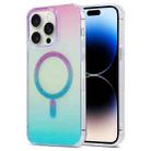 For iPhone 14 Pro Max Magic Diamond Blu-ray MagSafe Phone Case(Purple Blue Gradient) - 1