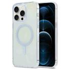 For iPhone 12 Pro Max Magic Diamond Blu-ray MagSafe Phone Case(White) - 1