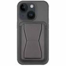 For iPhone 15 Leather Card Holder TPU Phone Case(Black) - 1