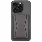 For iPhone 13 Pro Max Leather Card Holder TPU Phone Case(Black) - 1