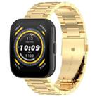 For Amazfit Bip 5 Three Strains Stainless Steel Watch Band(Gold) - 1
