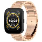 For Amazfit Bip 5 Three Strains Stainless Steel Watch Band(Rose Gold) - 1