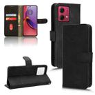 For Motorola Moto G84 5G Skin Feel Magnetic Flip Leather Phone Case(Black) - 1