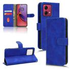 For Motorola Moto G84 5G Skin Feel Magnetic Flip Leather Phone Case(Blue) - 1