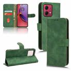 For Motorola Moto G84 5G Skin Feel Magnetic Flip Leather Phone Case(Green) - 1
