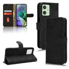 For Motorola Moto G54 5G Skin Feel Magnetic Flip Leather Phone Case(Black) - 1