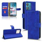 For Motorola Edge 40 Neo Skin Feel Magnetic Flip Leather Phone Case(Blue) - 1