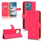 For Motorola Edge 40 Neo Skin Feel Magnetic Flip Leather Phone Case(Rose Red) - 1