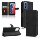 For Motorola Moto G Paly 4G 2024 Skin Feel Magnetic Flip Leather Phone Case(Black) - 1