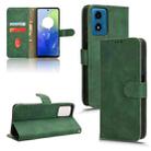 For Motorola Moto G04 / G24 Skin Feel Magnetic Flip Leather Phone Case(Green) - 1