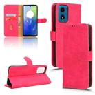 For Motorola Moto G04 / G24 Skin Feel Magnetic Flip Leather Phone Case(Rose Red) - 1