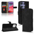 For Motorola Edge 50 Pro Skin Feel Magnetic Flip Leather Phone Case(Black) - 1