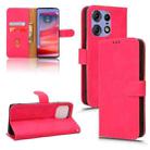 For Motorola Edge 50 Pro Skin Feel Magnetic Flip Leather Phone Case(Rose Red) - 1