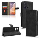 For Motorola Moto G85 / S50 Neo Skin Feel Magnetic Flip Leather Phone Case(Black) - 1