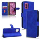 For Motorola Moto G55 5G Skin Feel Magnetic Flip Leather Phone Case(Blue) - 1