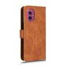 For Motorola Moto G55 5G Skin Feel Magnetic Flip Leather Phone Case(Brown) - 3