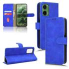 For Motorola Moto G35 Skin Feel Magnetic Flip Leather Phone Case(Blue) - 1