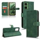 For Motorola Moto G35 Skin Feel Magnetic Flip Leather Phone Case(Green) - 1
