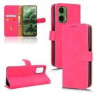 For Motorola Moto G35 Skin Feel Magnetic Flip Leather Phone Case(Rose Red) - 1