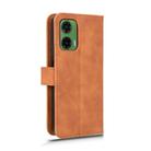 For Motorola Moto G35 Skin Feel Magnetic Flip Leather Phone Case(Brown) - 3