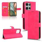 For Motorola Moto G75 5G Skin Feel Magnetic Flip Leather Phone Case(Rose Red) - 1