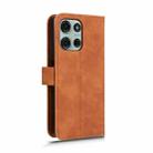 For Motorola Moto G75 5G Skin Feel Magnetic Flip Leather Phone Case(Brown) - 3