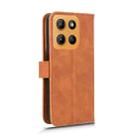 For Motorola Moto G15 4G Skin Feel Magnetic Flip Leather Phone Case(Brown) - 3