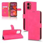For Motorola Moto G05 Skin Feel Magnetic Flip Leather Phone Case(Rose Red) - 1