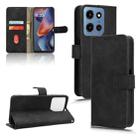 For Motorola Moto G 5G 2025 Skin Feel Magnetic Flip Leather Phone Case(Black) - 1