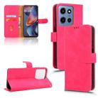 For Motorola Moto G 5G 2025 Skin Feel Magnetic Flip Leather Phone Case(Rose Red) - 1