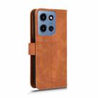 For Motorola Moto G 5G 2025 Skin Feel Magnetic Flip Leather Phone Case(Brown) - 3