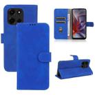 For Motorola Edge 5G 2025 Skin Feel Magnetic Flip Leather Phone Case(Blue) - 1