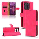 For Motorola Edge 60 Pro Skin Feel Magnetic Flip Leather Phone Case(Rose Red) - 1