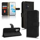 For Honor 100 5G Skin Feel Magnetic Flip Leather Phone Case(Black) - 1
