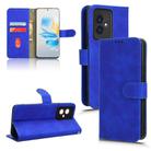 For Honor 100 5G Skin Feel Magnetic Flip Leather Phone Case(Blue) - 1