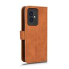 For Honor 100 5G Skin Feel Magnetic Flip Leather Phone Case(Brown) - 3
