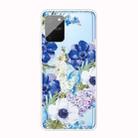 For Samsung Galaxy A91 / S10 Lite (2020) Shockproof Painted TPU Protective Case(Blue White Roses) - 1