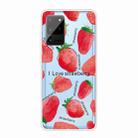 For Samsung Galaxy Note 20 Shockproof Painted TPU Protective Case(Love Strawberry) - 1