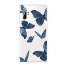 For Samsung Galaxy Note 10+ Shockproof Painted TPU Protective Case(Blue Butterfly) - 1