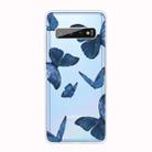 For Samsung Galaxy S10 5G Shockproof Painted TPU Protective Case(Blue Butterfly) - 1