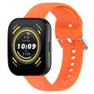 For Amazfit Bip 5 Silicone Replacement Watch Band, Size:L Size(Orange) - 1