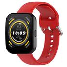 For Amazfit Bip 5 Silicone Replacement Watch Band, Size:L Size(Red) - 1