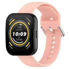 For Amazfit Bip 5 Silicone Watch Band, Size:L Size(Light Pink) - 1