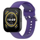 For Amazfit Bip 5 Silicone Replacement Watch Band, Size:L Size(Purple) - 1