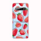 For Samsung Galaxy S10+ Shockproof Painted TPU Protective Case(Love Strawberry) - 1